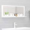 Day and Night - Day and Night Glossy White Plywood Bathroom Mirror 90x10.5x37 Cm