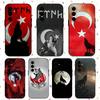 Turks Wolfs-Turkeys-Flag For Samsung Galaxy S23 S24 S25 Ultra S22 Plus S21 Black Soft Case Waterproof Soft Case