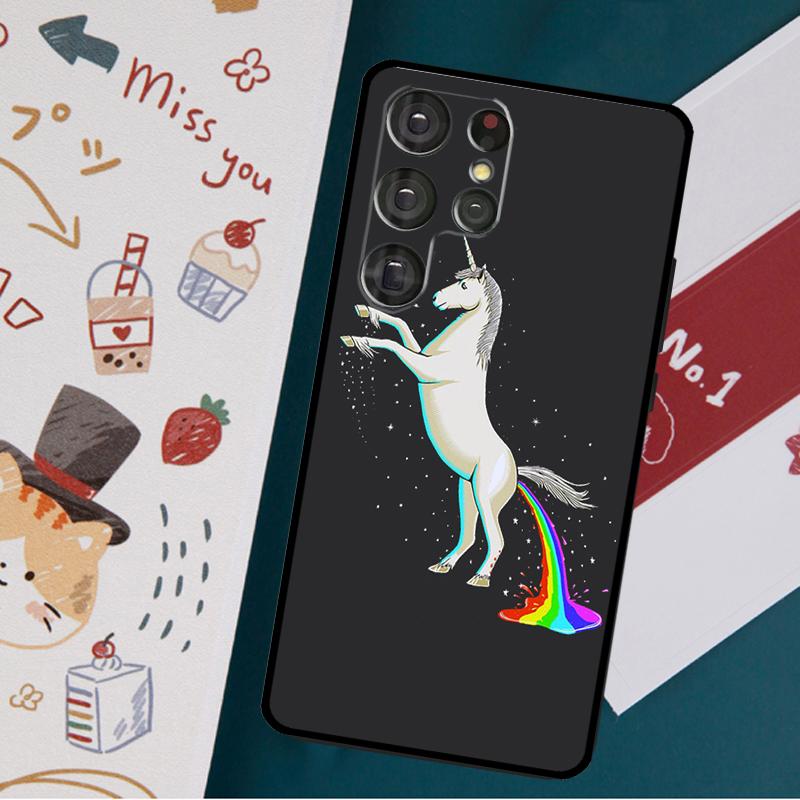 Husa cu unicorn curcubeu de desene animate pentru Samsung Galaxy S23 S21 S22 Ultra Plus S20 FE Note 20 Note 10 S8 S9 S10 Plus