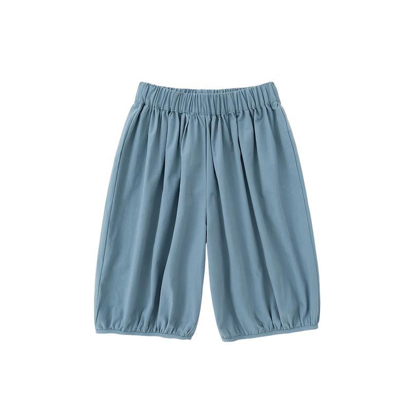 Girls  100% Cotton Summer Cropped Balloon Pants 100