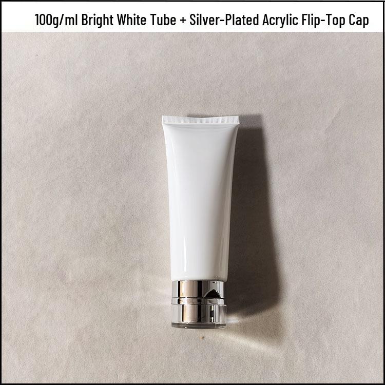 PE Soft Tube Face Wash Bottles with Acrylic Flip-Top, Available In 50/80/100/150ml