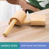 with Handle Mud Hammer Wooden Mud Molding Tool Pottery Mud Plate  Shaping Porcelain Cup