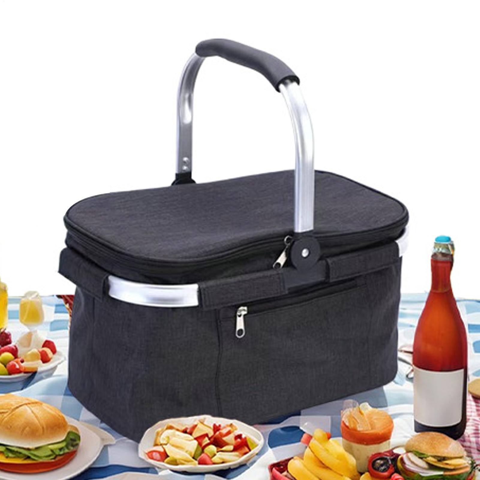 Insulated Picnic Basket Insulated Shopping Basket With Lid Waterproof Foldable Cooler Basket outdoor camping basket China Mainland
