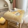 Fluffy Display Dressing Table Mat 45*45cm Shaggy Fur Rugs Sofa Pillow Cushion Chair Cover