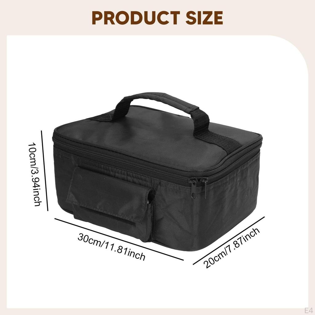 Heated Lunch Box Bag Portable Oven Oxford Cloth Home Use Food Insulation