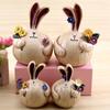 2Pcs Figurines Garlic Rabbit Wooden Crafts Ornaments Living Room Home Accessories Decor Creative Wedding Gifts Ornaments