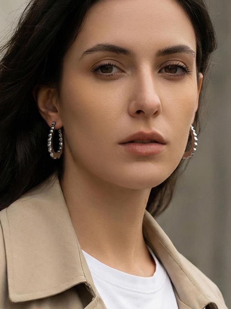 18k Gold-Plated Stainless Steel Geometric U-Shaped Earrings - Simple, Fashionable, Versatile 