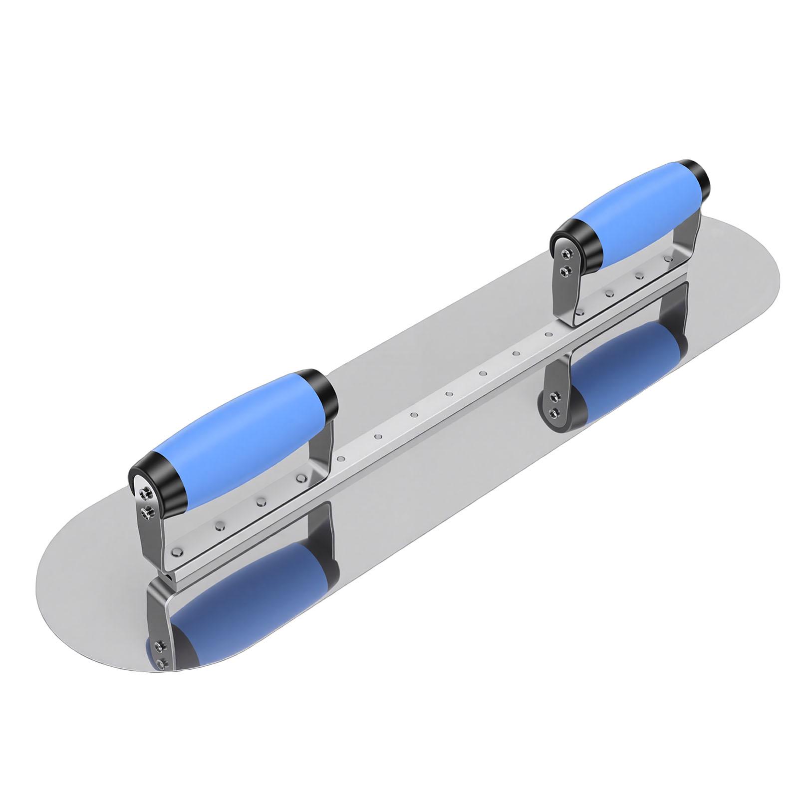 Truelle à enduire Professionnelle Double Poignée pour Revêtements de Piscine Grande Plaque 20 pouces Outil Béton   et   pour Travaux Fins