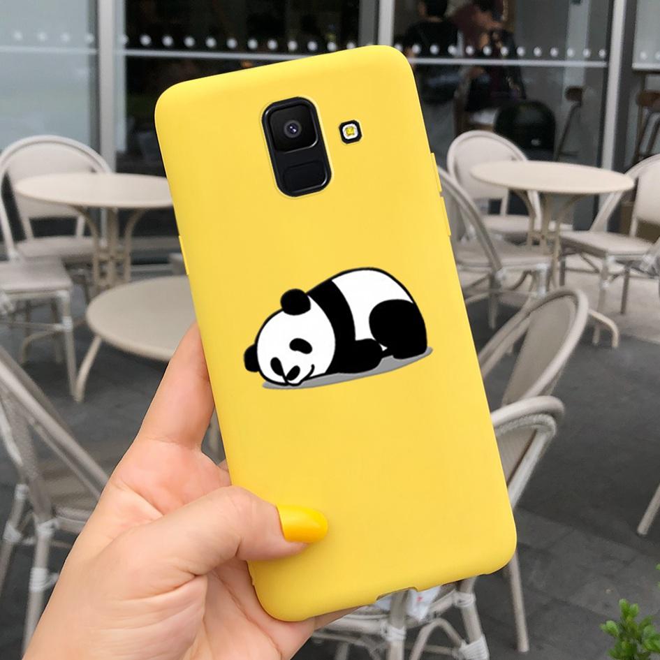 For Samsung Galaxy A6 2018 Case SM-A600F Cute Sunflower Astronaut Phone Cover For Samsung A6 Plus 2018 A6Plus A6+ SM-A605F Coque