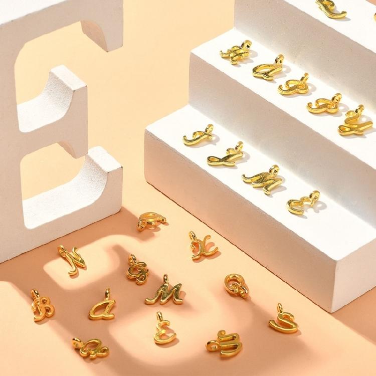 2 Set Alphabet Pendant A-Z Letter Charm for Jewelry Making and DIY Crafting