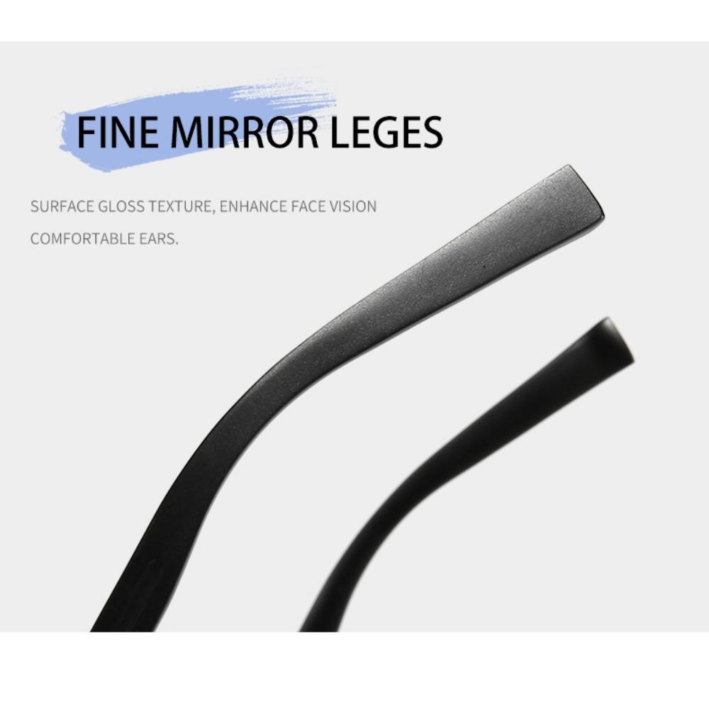 aoron Flat Mirror Aluminum Magnesium Round Retro Anti-blue Light, Optical TR Glasses Frame