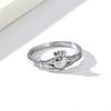 Edelstahl Irischer Claddagh Ring Herz Krone Hochzeitsversprechen Band für Damen Herren Größe 4-10