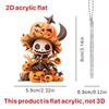 Skull Cartoon Cute Pumpkin Pattern Acrylic Pendant For Halloween Decoration