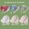 Lace Triangle Hair Scarf Headband  Countryside Style Innovative Design Lotus Leaf Edge Mesh Sweet Girls Hair Accessories Gift