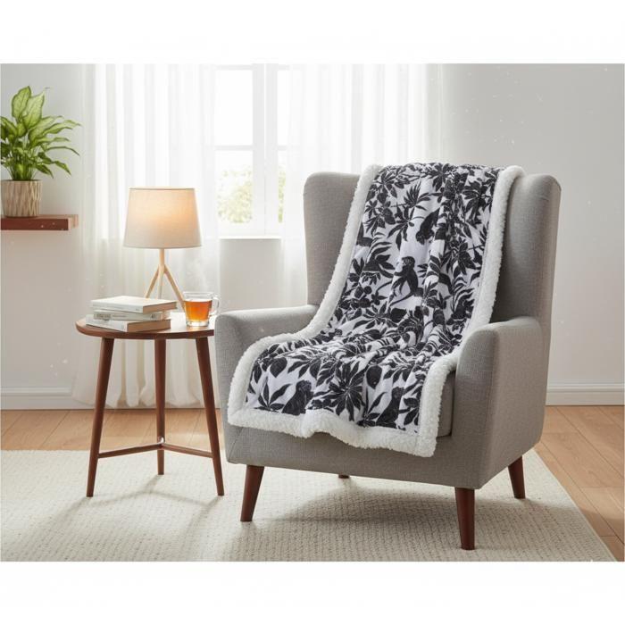 Plaid sherpa 130 x 160 cm Sapajou