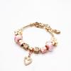 18K Gold-Plated Alloy Bracelet for Women - Charming Gold Flower Crystal Zircon Punk Valentine's Day Gift