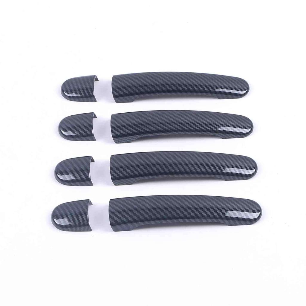 Carbon Fiber Pattern Exterior Door Handle Stickers for Seat Leon MK2 1P FR Cupra