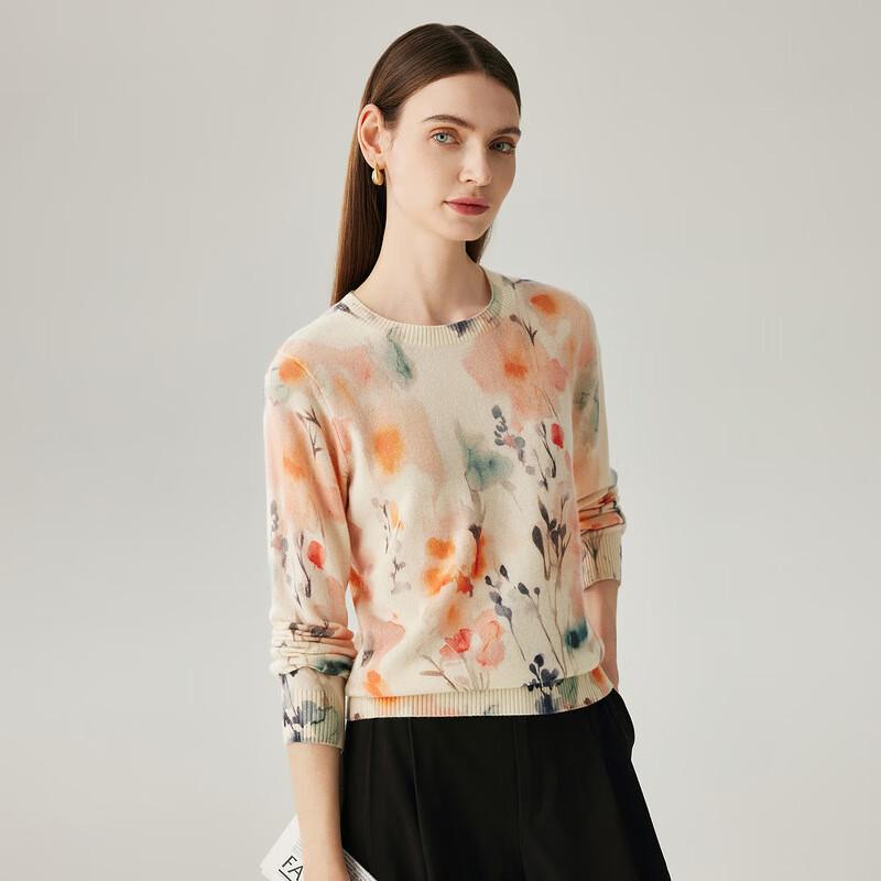 Zhaojun Women's Vintage Tie-Dye Cashmere Sweater