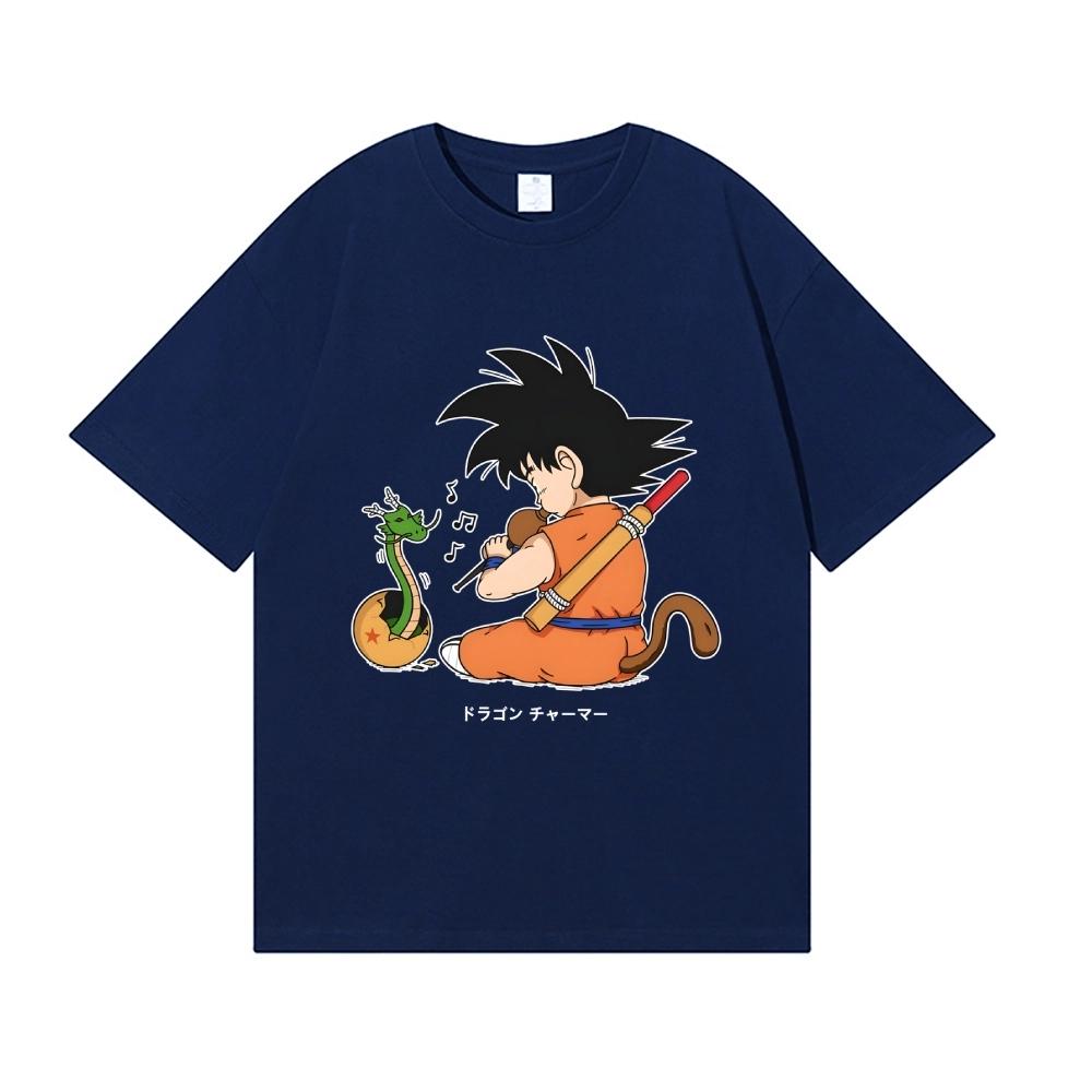 2026 New Dragon Ball Son Goku Japanese Style Classic Print Tshirt Short Sleeve Tshirt Mens and Womens Tshirt Mens Tops