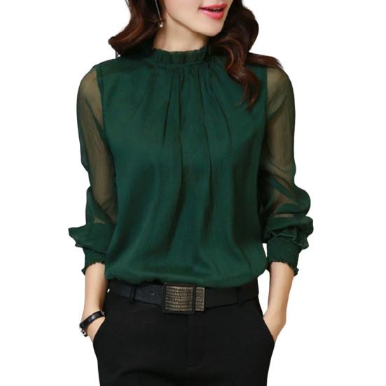 Spring Shirt Back Button Workwear Skin-touching Trendy Elegant Lady Casual Blouse Streetwear