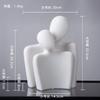 Creative Abstract Character Ornaments Frosted Ceramic Couple Hug Sculpture Artwork Modern Home Decoration Crafts Wedding Gift