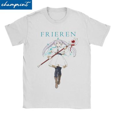 Herren Damen Anime Japanisch Beyond Journeys End T-Shirt Sousou No Frieren Reiner Baumwollstoff Kurzarm T-Shirt TShirt