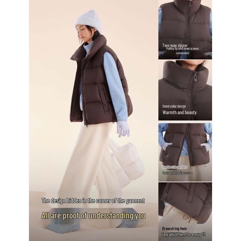 BOSIDENG Oxygen Series Stand Collar Down Vest B250245256