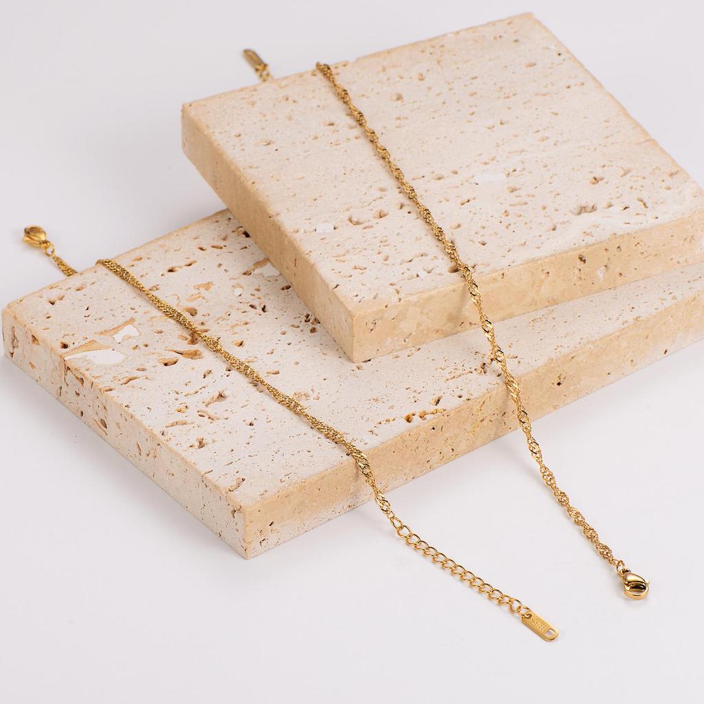 Versatile Korean-Style Water Wave Bracelet/Anklet - Elegant Women's Jewelry