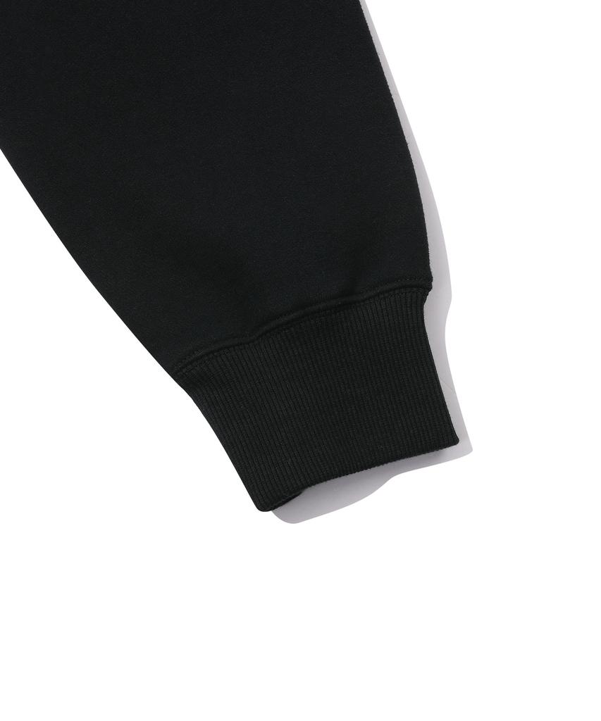 Beentrill Essential Two-Way Fleece Zip-Up Hoodie (Black)