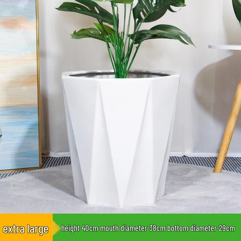 

Extra-Large Octagonal Low-Waist Ceramic Flower Pot