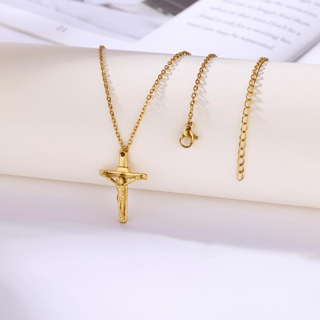 Trendy Cross Pendant Necklace - Minimalist Unisex Jewelry