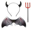 Devil Halloween Costume Accessories Set with Headband and Staff 0418G