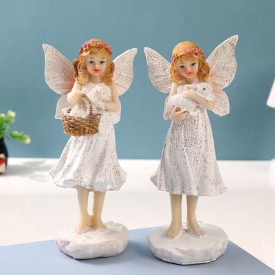 Flower Fairy Angel Girl Home Desktop Decoration Resin Crafts Birthday Gift Souvenir