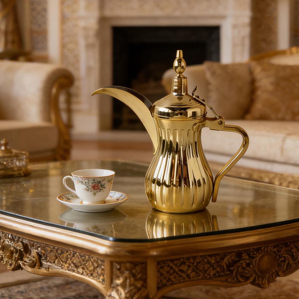 Classical Middle East Design Stainless Steel Tea Kettle Ideal For Indoor And Outdoor Activity
