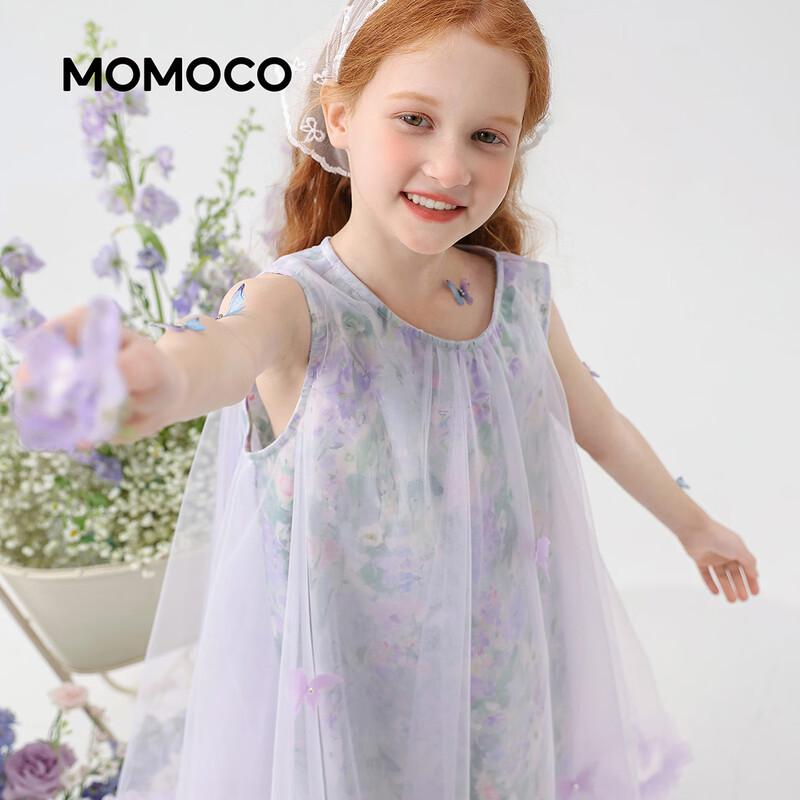 Летнее платье без рукавов для девочки MOMOCO 90