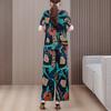 Summer Sets for Women 2 Pieces Plus Size Loose Elegant High Waist Pants Sets Vintage Middle Aged Women's Clothing