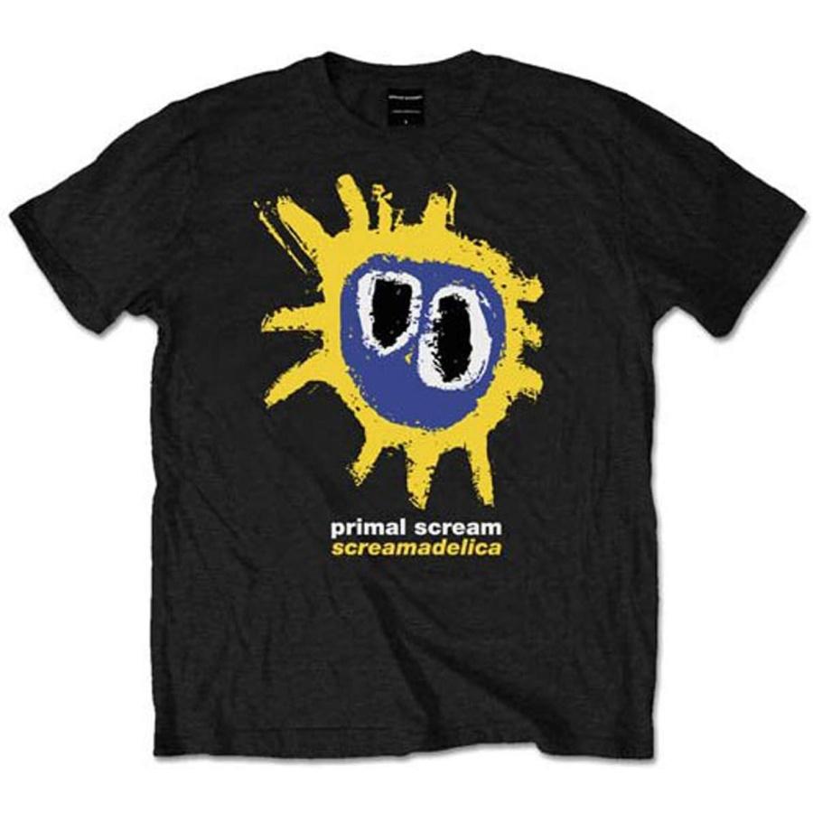 Primal Scream Мужская официальная футболка Screamadelica Xx-Large Желтая S чёрный