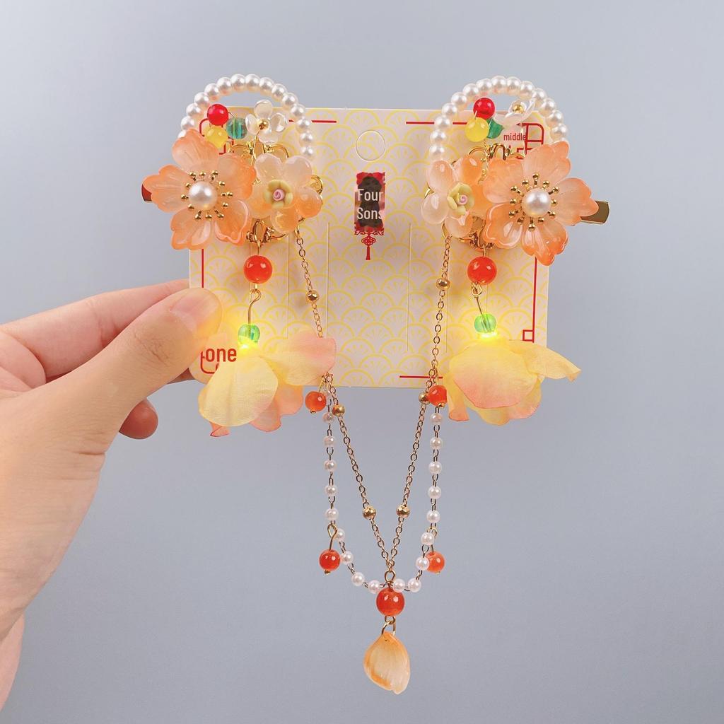 Chinesisches Hanfu-Quasten-Haarschmuckset für Kinder