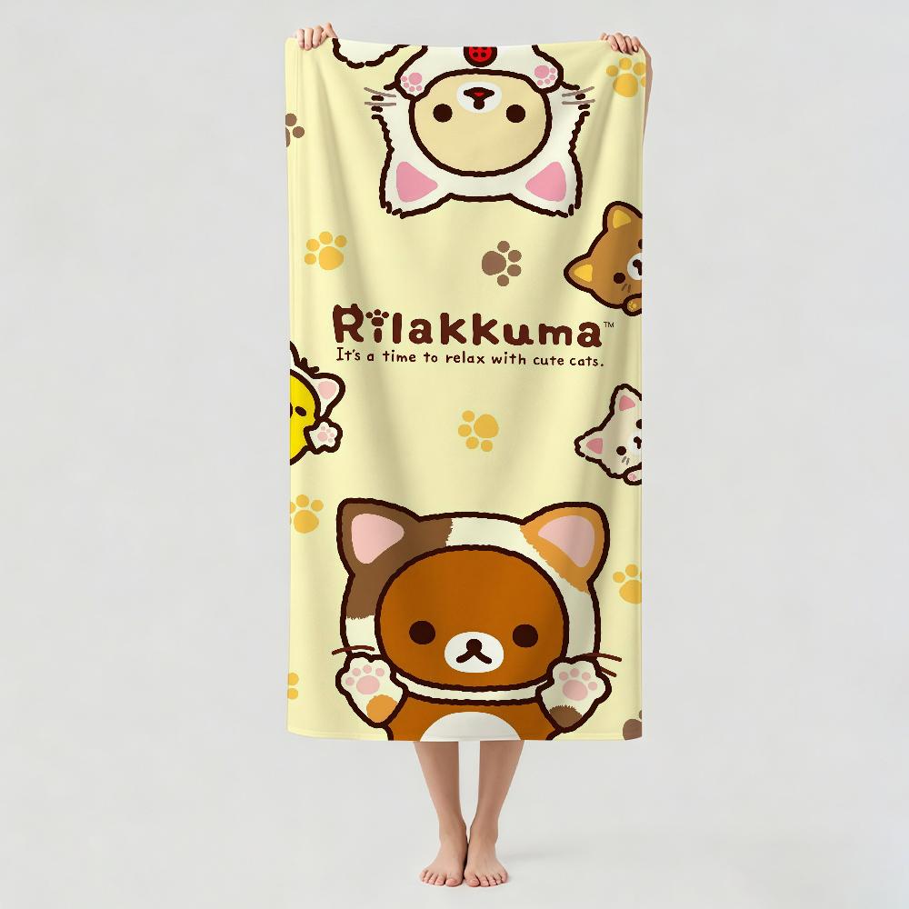 Cartoon carino R-Rilakkuma Asciugatura Asciugamano da Bagno Applicabile a Nuoto Leggero Campeggio Yoga Spiaggia Out