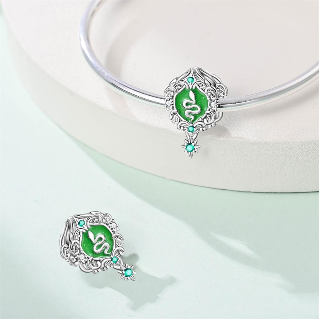 Original Charms Copper Shield Beads Snake Pendant Beads Fit Bracelet Women Jewelry Making Diy Gift