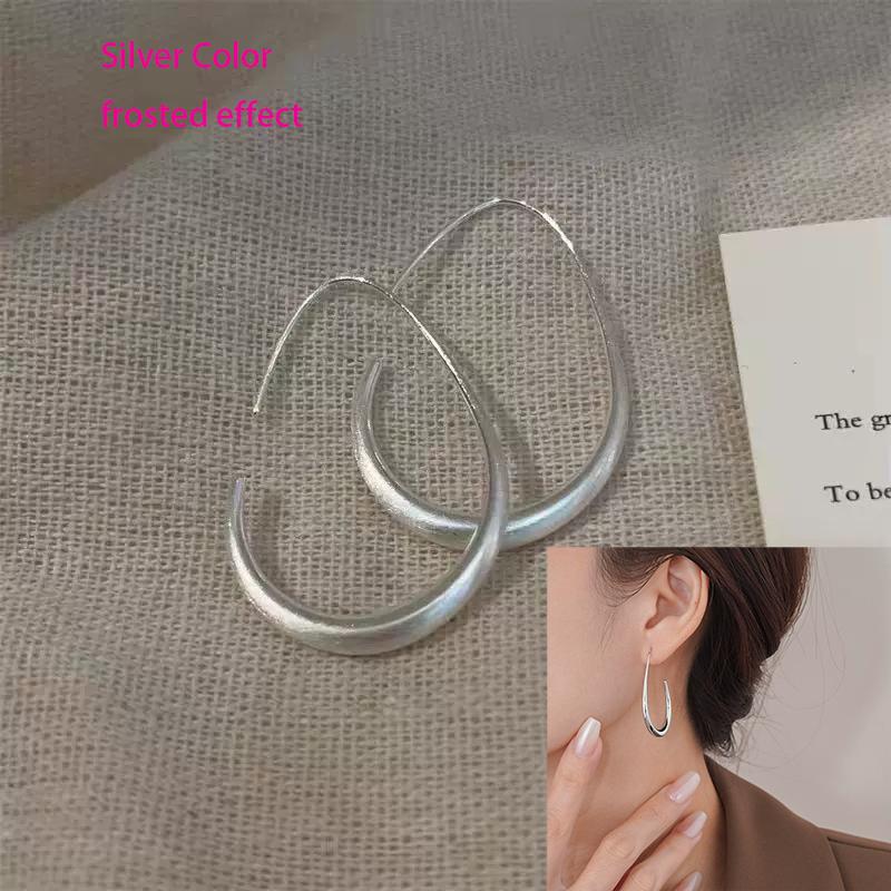VENTFILLE 925 Sterling Silver Geometry Hoop Earring for Women Minimalism Classic Office Versatile Fashion Jewelry Gift Dropship
