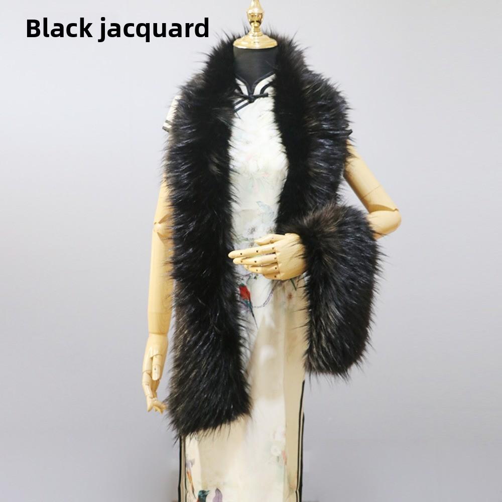 Herbst und Winter Imitat Pelzkragen Imitat Fuchspelz Waschbärpelz Schal Verlängert Dick Schal Warmer Schal Schal Pelzkragen