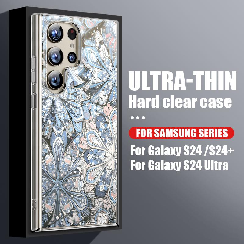

Sun Moon Pattern Clear Phone Case For Samsung Galaxy S26 S25 S24 S23 Ultra S22 Plus S25 FE A56 A36 A26 A55 A54 A15 Hard PC Cover Galaxy S26