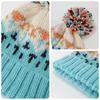 Winter Color Splicing Knitted Hat Versatile Hairball Hat Fashionable Double-layer Comfortable Thickened Warm Wool Hat