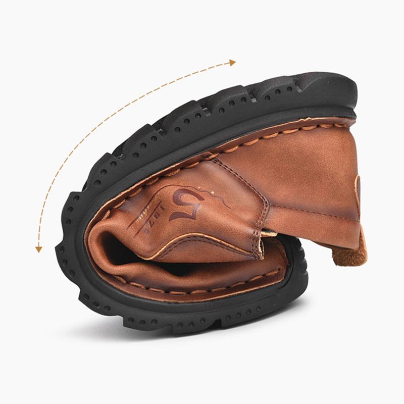 38-48 Large Size Leather Shoes Men's Microfiber Leather Soft Bottom Winter Men's Shoes Business Casual Leather Shoes