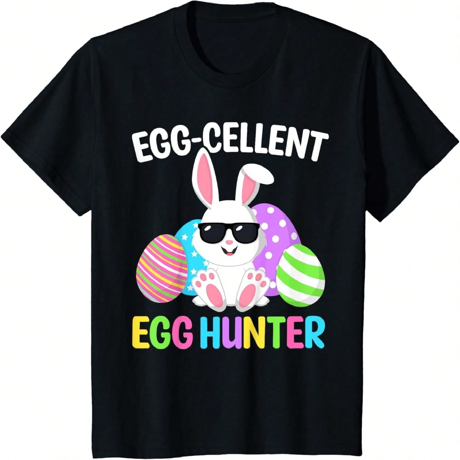Kids Eggcellent Egg Hunt Easter Bunny Toddler Boys Girls Funny T-Shirt S разноцветный