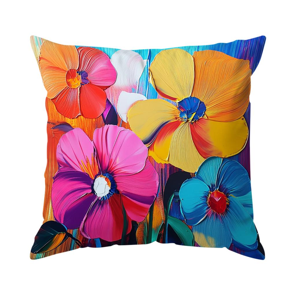 Colorful Abstract Flowers Cushion Covers Pillowcase Fantasy-Inspired Home Decor Sofa Cushion Cover Living Room Bed Car Decor