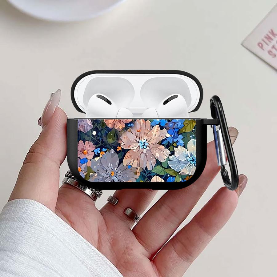 Case For Airpods Pro2 Pro3 1 3 2 4 Pro Earphone Cases Cover Beautiful Flower Pattern