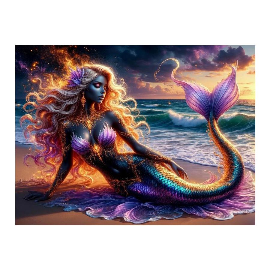 Diamond Painting New Collection Mermaid Diy Full Square Round Drill Rhinestone Embroidery Sea Natural Scenery Mosaic Cross Stitch Kits