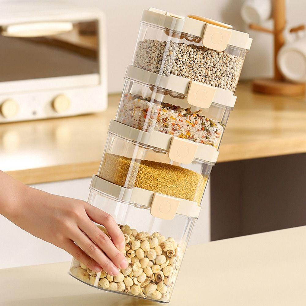 Stackable Sealed Food Storage Box Plastic Food Storage Container New Kitchen Storage Jars  Kitchen